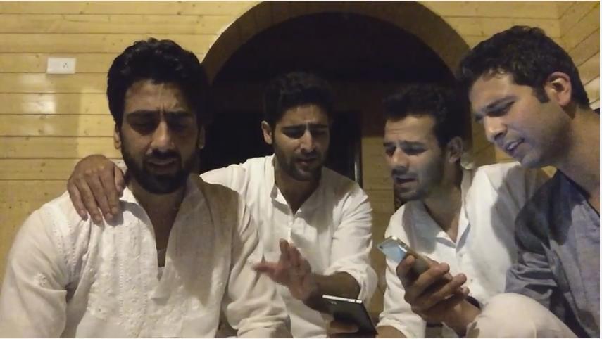 Kashmiri Boys Sing a Song for Friends Marriage