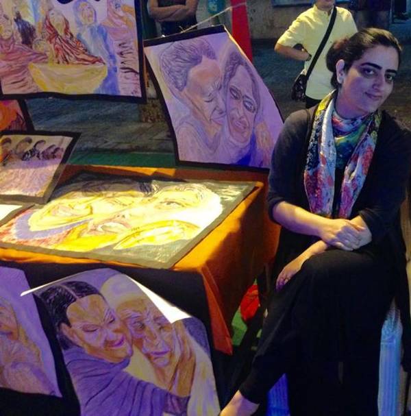 Meet Uzma Nawchoo: Kashmiri Artist/Activist who Paints With Both Hands at the Same Time 6 uzma_nawchoo_artist_activist