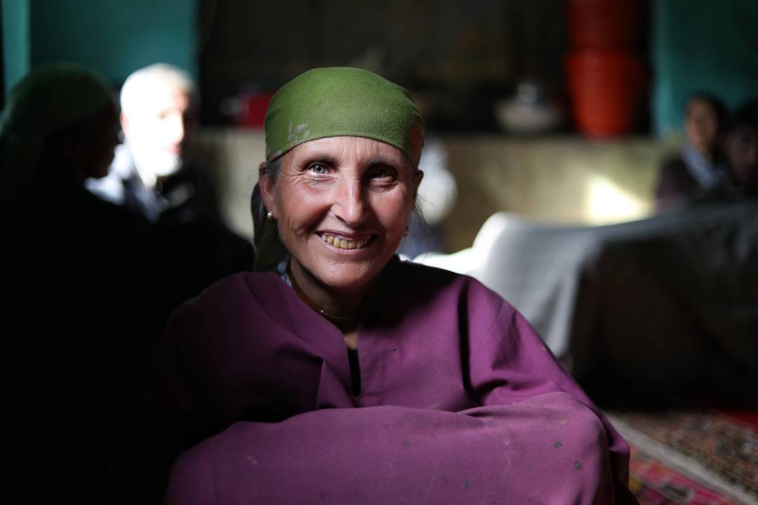 smiling kashmiri woman