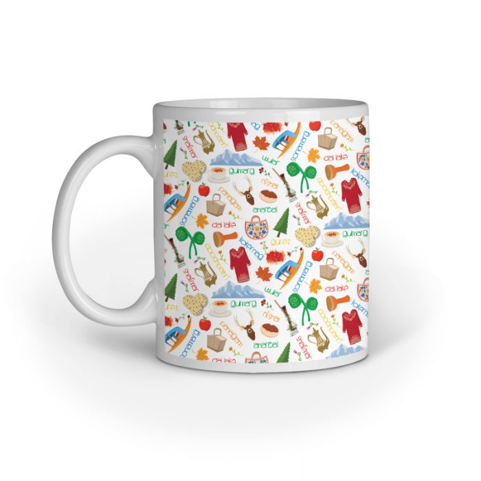 kashmir white mug