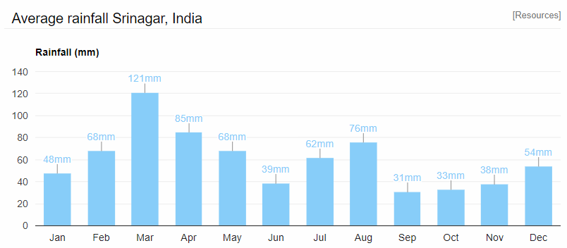 srinagar rain