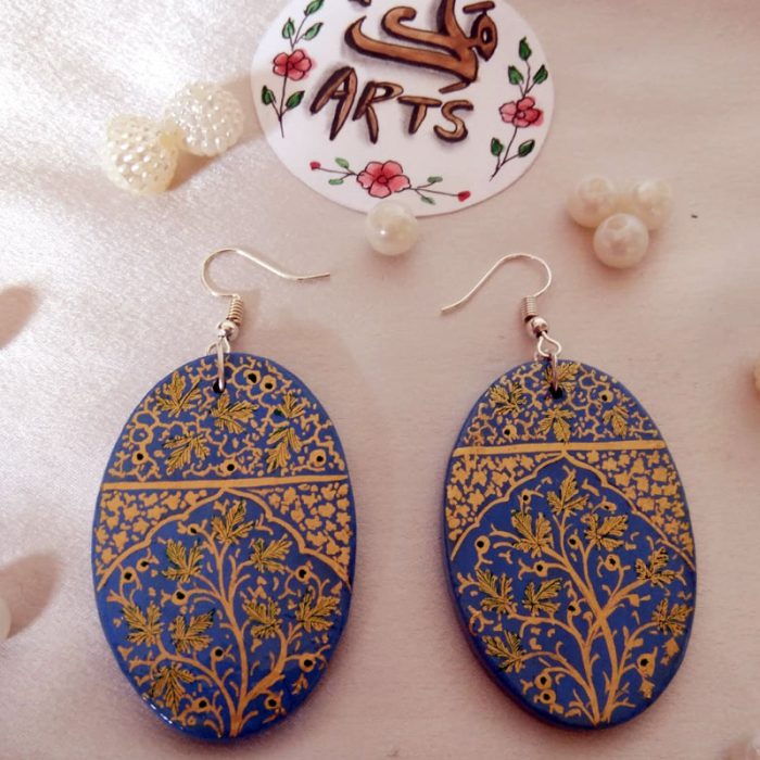 blue ear rings kashmir