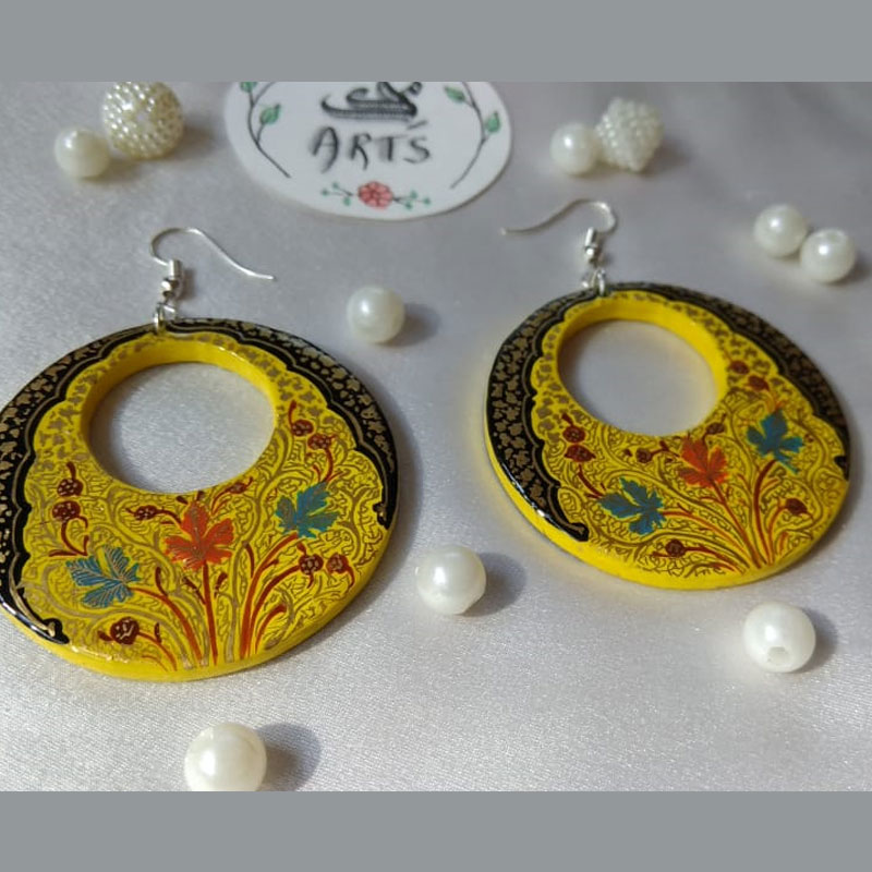 floral paper mache earing