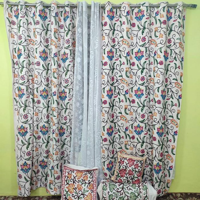 kashmiri crewel curtain