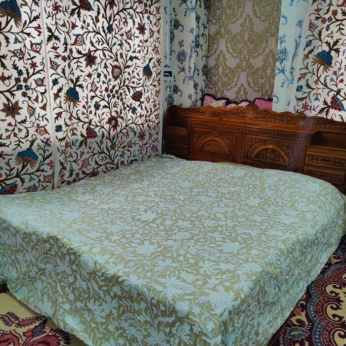 kashmiri handmade bed spread cover sheet