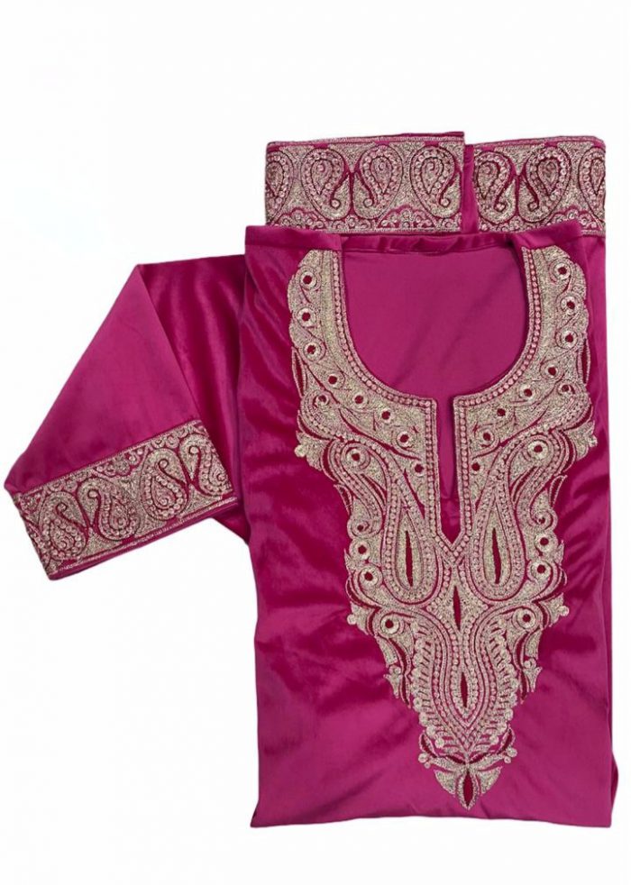 Magenta Velvet Tillawork Pheran