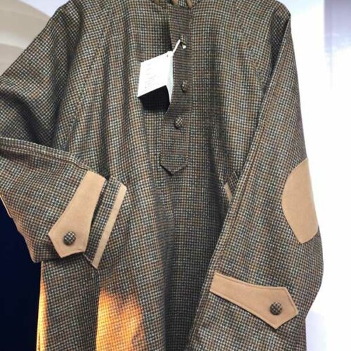 Brown/Black Combination Checkered Pheran for Men