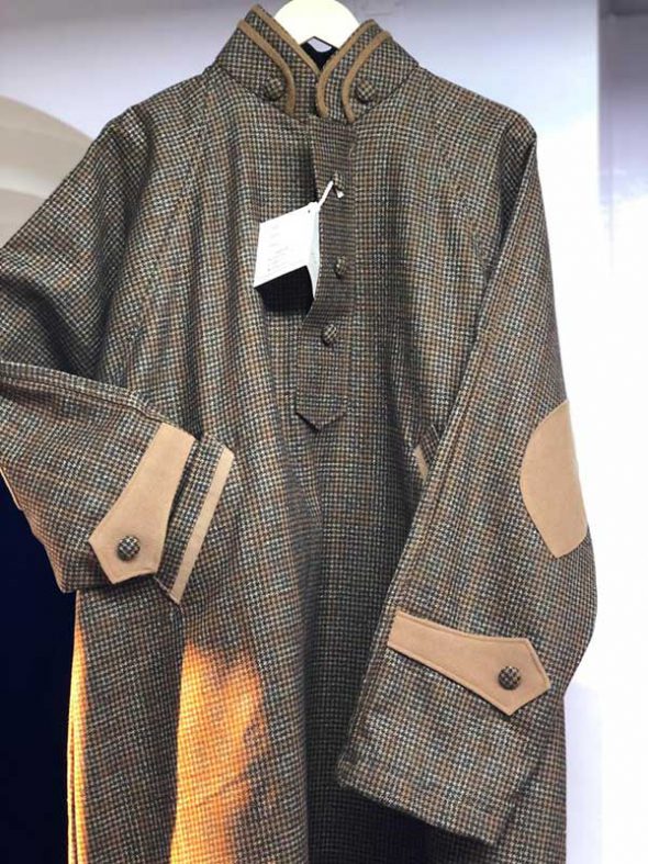 Brown/Black Combination Checkered Pheran for Men