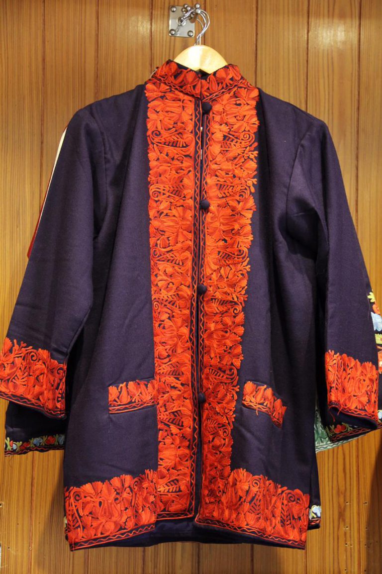 navy blue winter woolen jacket
