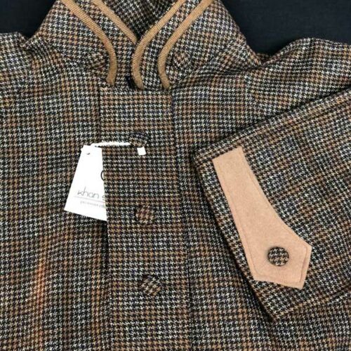 Brown/Black Combination Checkered Pheran for Men