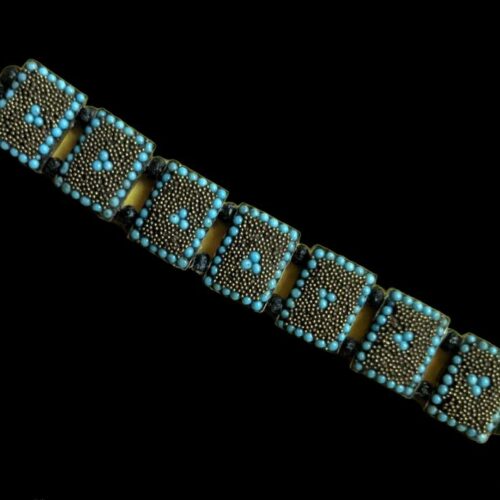 Turqoise Beads Square Bracelet 1