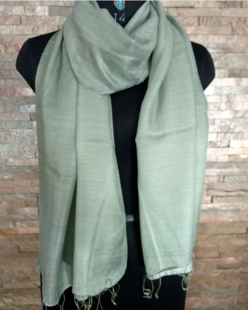 olive green silk stole