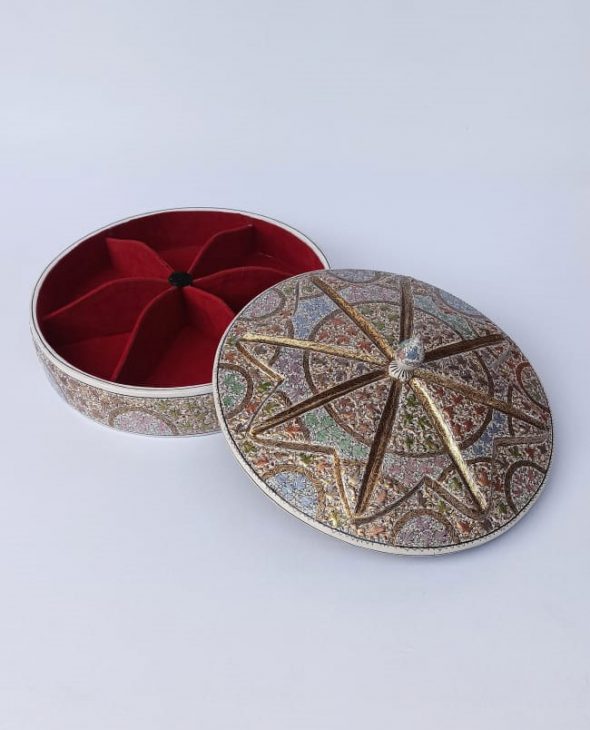 paper mache dryfruit bowl handmade