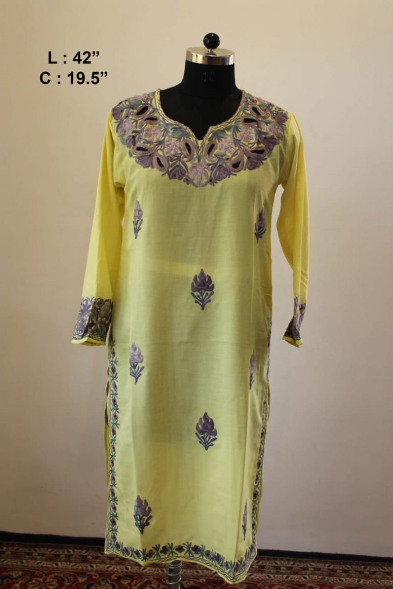 yellow kashmiri kurta