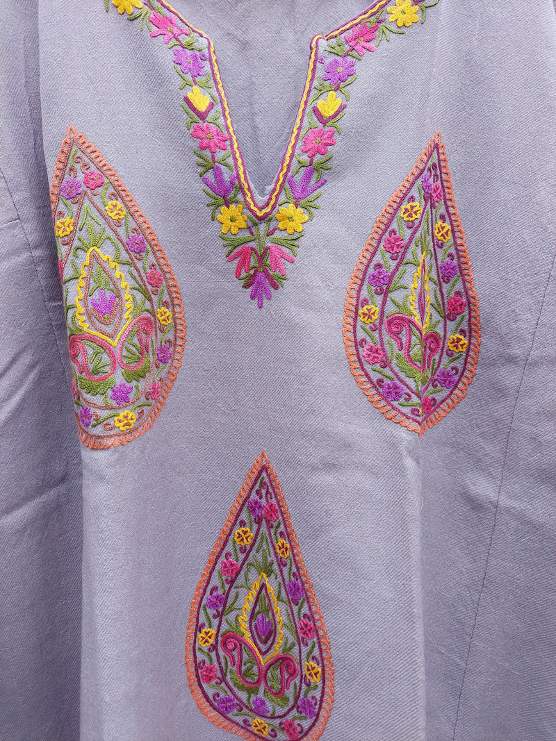 light purple pheran handmade
