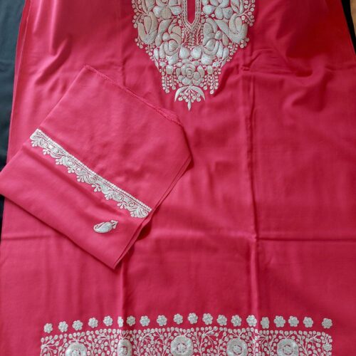 pink polywool kashmiri garam suit