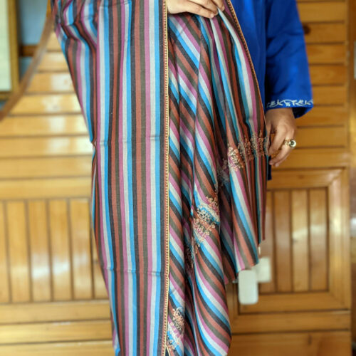 striped pure handmade pashmina