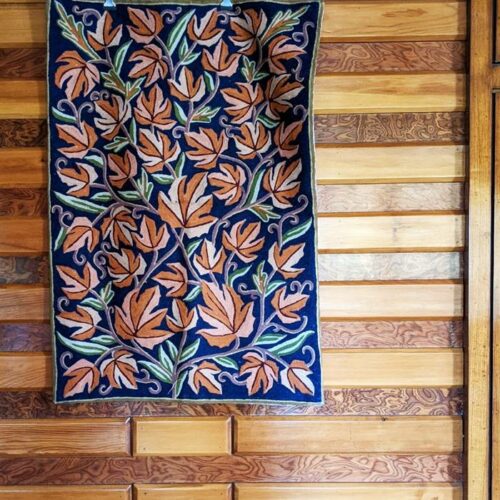 Wall Hanging Chain Stitch Blue Chinar 2