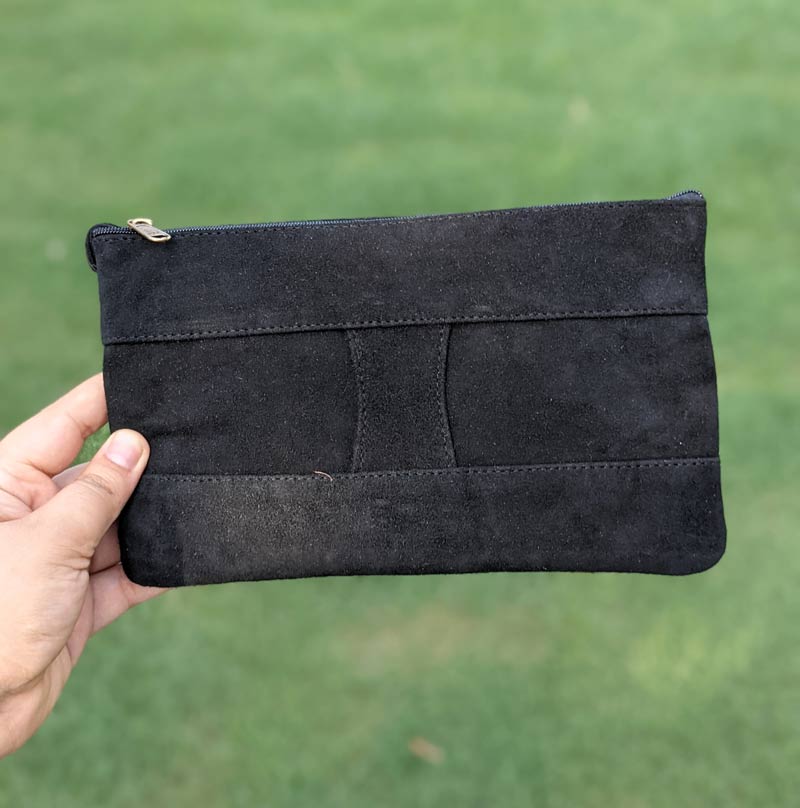 black kashmiri pouch