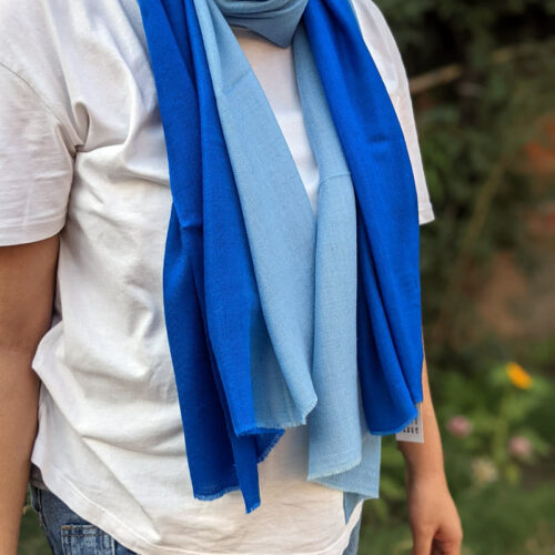 blue ombre pashmina