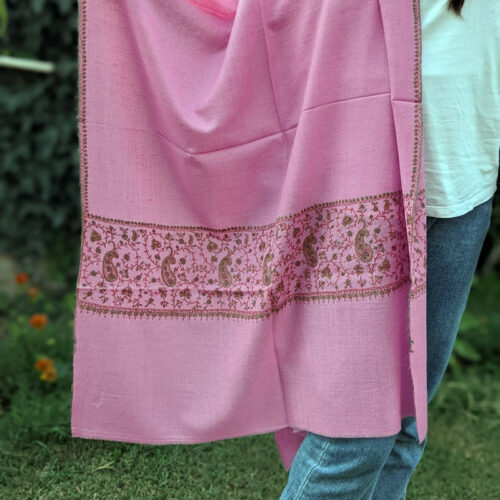 kashmiri embroidered wrap stole