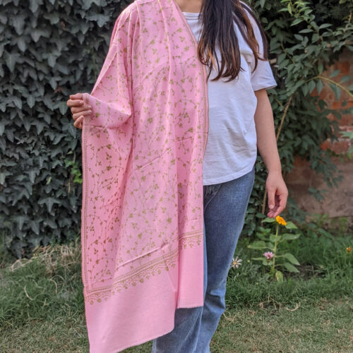 salmon pink jaldi stole