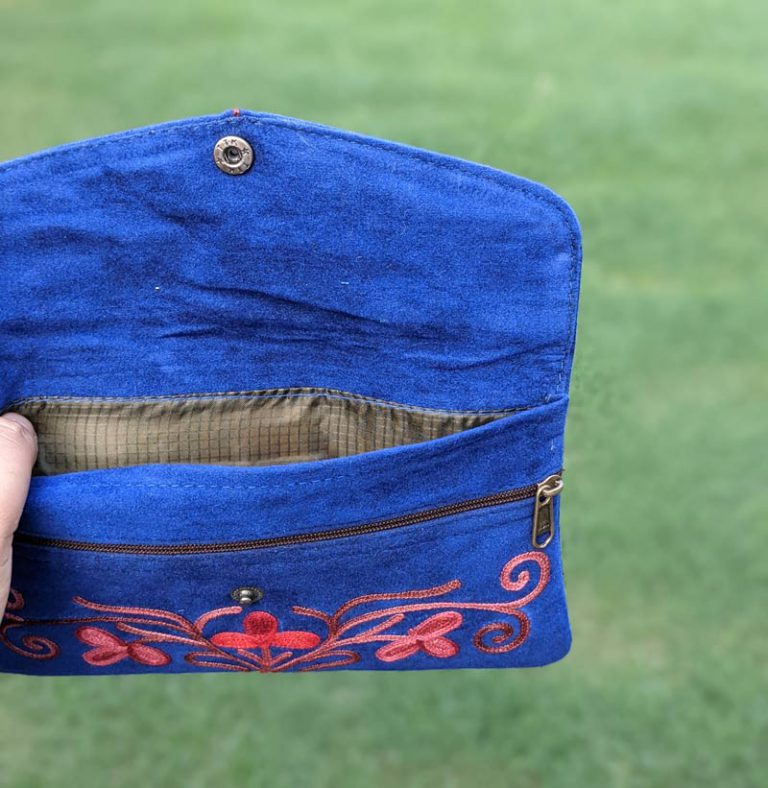 aqua blue purse bag card holder