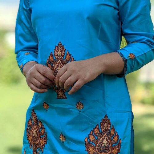 kashmiri silk kurti
