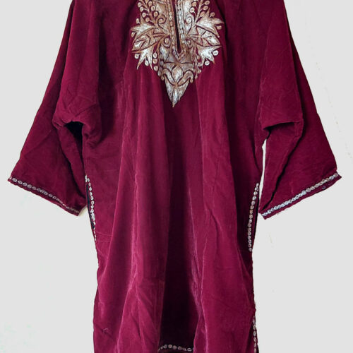 maroon tilla pheran for small girls