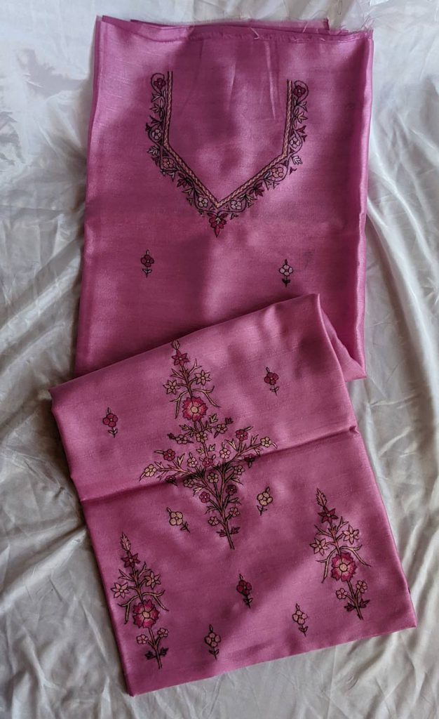 silk kashmiri suit