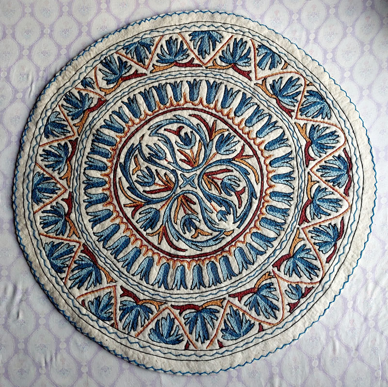 blue wool rug