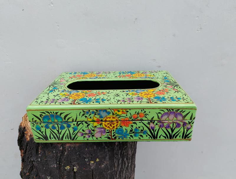 green design tissue box handmade