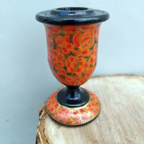 red candle holder