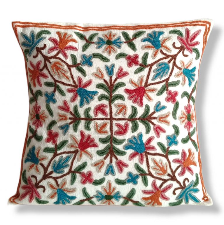 15x16 crewel cushion covers kashmiri