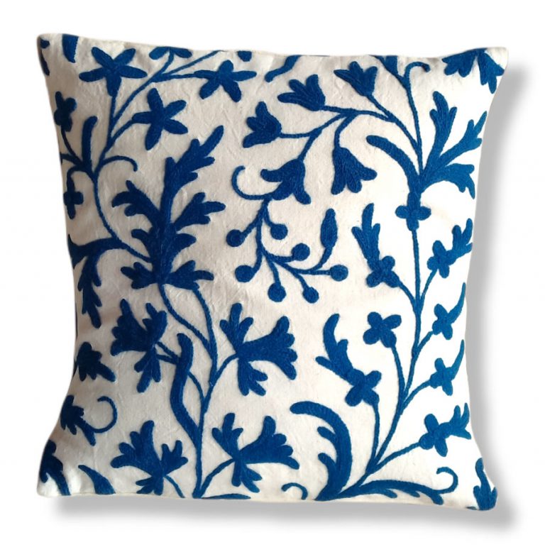 blue design pillow cover for sofa