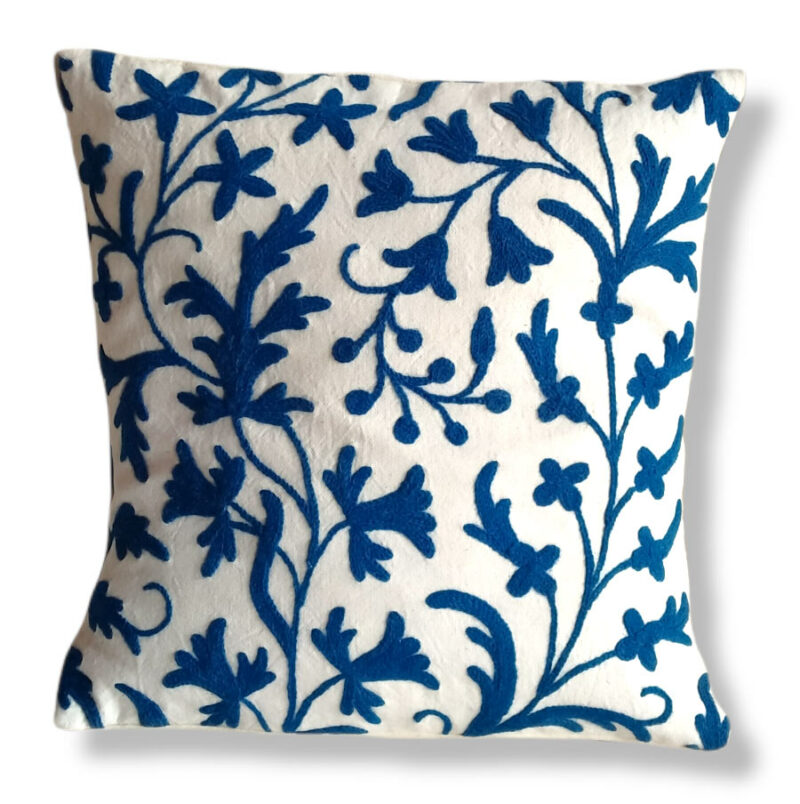 blue design pillow cover for sofa