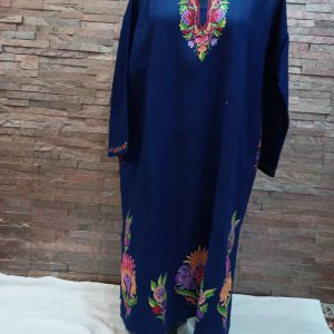 dark blue kashmiri dress