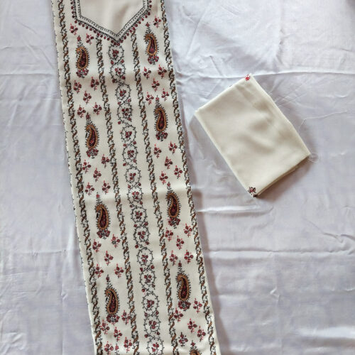 Kashmiri White Winter Suit