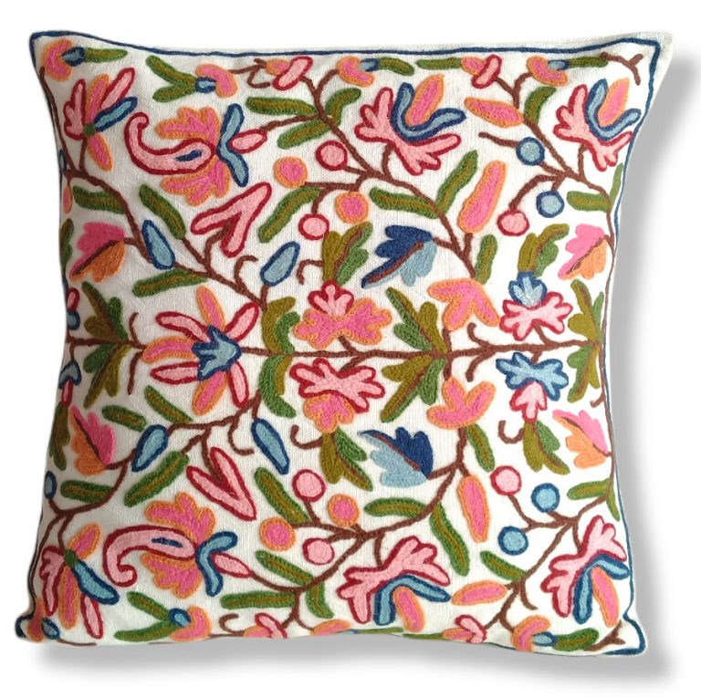 pink green home cushion cover