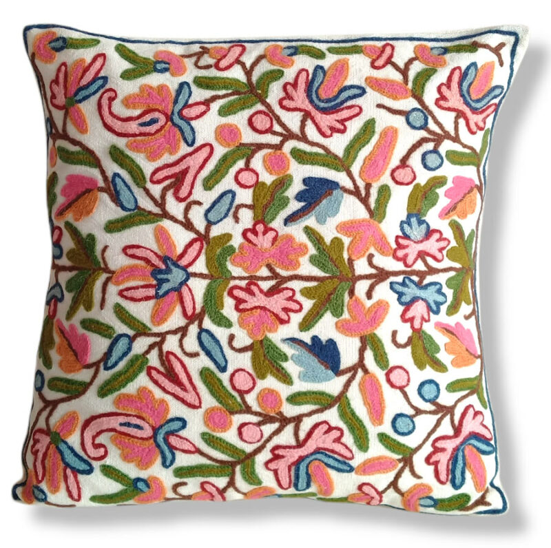 pink green home cushion cover