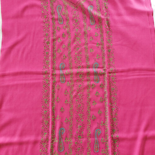 pink woolen suit kashmir needle work