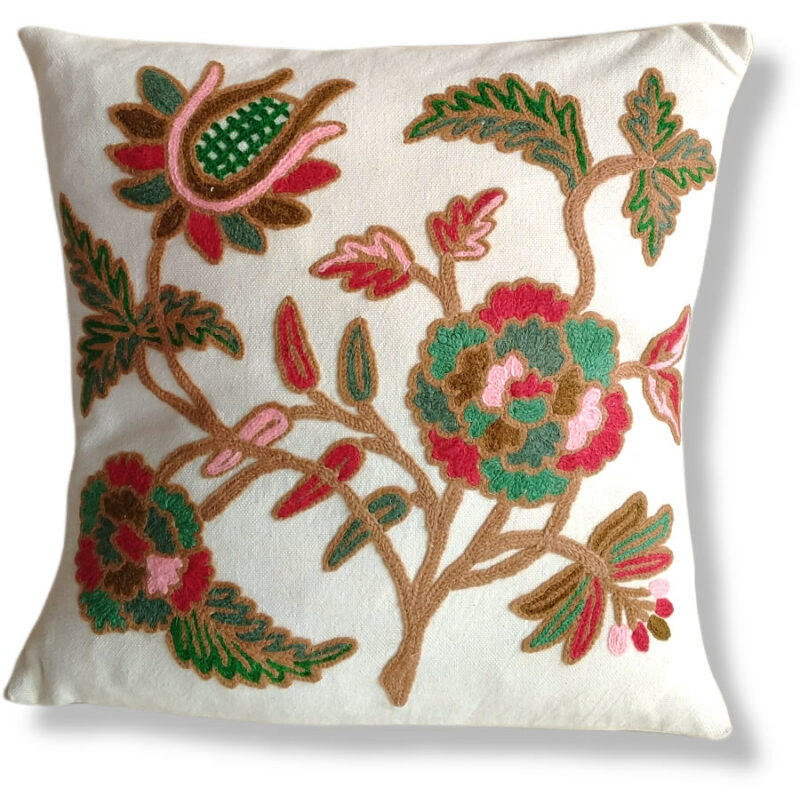 red tree design cushion cover