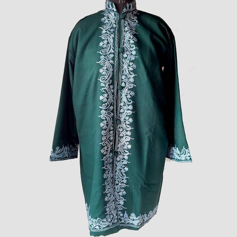 green aari coat