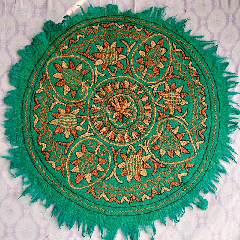 green area rug