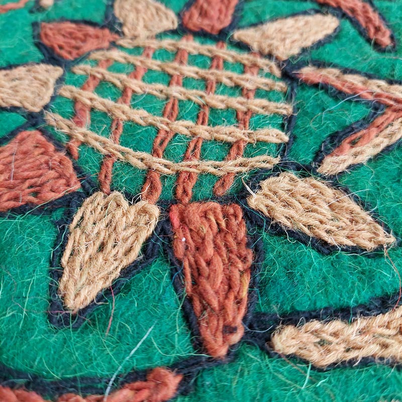 microscopic view of wool rug