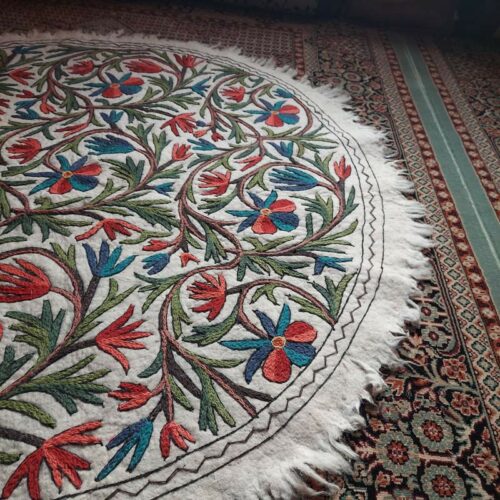 floor round rug for winter