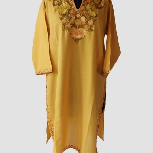 mustard ari kurti