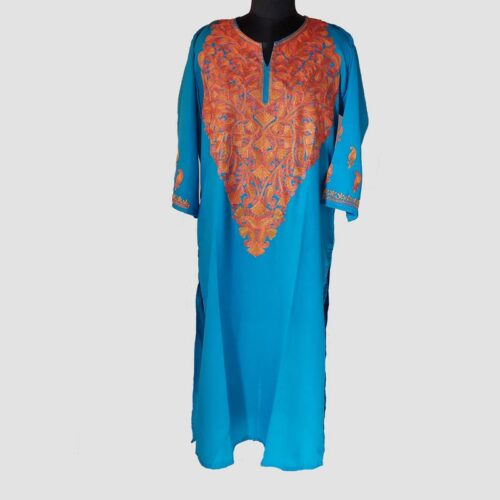 blue brown kurta