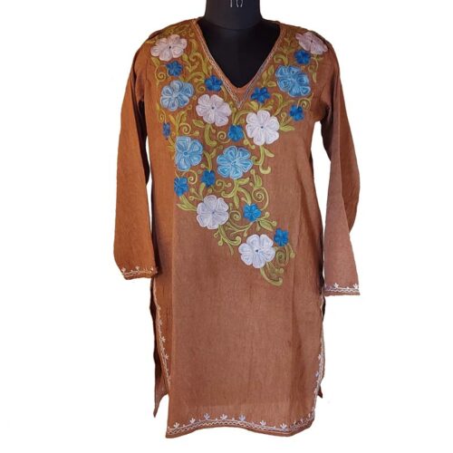 brown ari short kurti