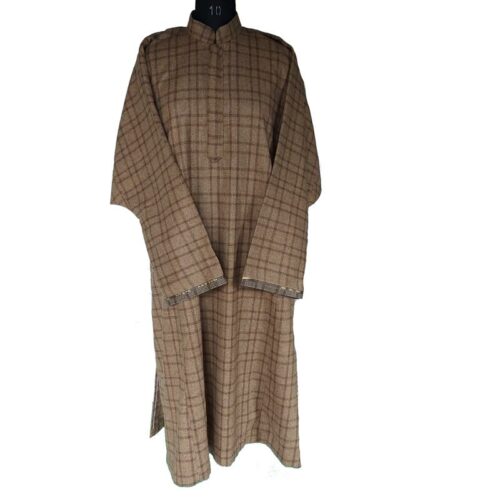 brown premium winter pheran for men